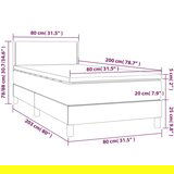  Box spring postelja z vzmetnico siva 80x200 cm umetno usnje, (20899971) | Shoptok.si