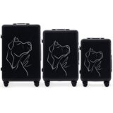 WINGS komplet 3 kofera ABS+, crna „Pas” | shoptok.hr