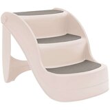  Sklopive ljestve za pse s 3 stepenice krem 50x38x38 cm plastika | shoptok.hr
