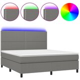 The Living Store Box spring postelja z vzmetnico LED temno siva 180x200 cm blago - Box Spring Postelja, (21521001) | Shoptok.si