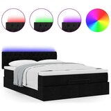 vidaXL otomanski krevet s madracem i led crni 140x190 cm tkanine | shoptok.hr