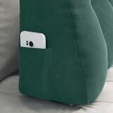  Jastuk za leđa Tamnozelena 80 x 24 x 50 cm Baršun | shoptok.hr