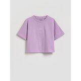 Reserved Ležerni t-shirt s printom - boja lavande | shoptok.hr