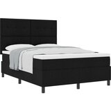 vidaXL krevet s platformom s madracem Crn 140x190 cm Tkanina | shoptok.hr