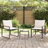  Kompleti pohištva z blazino 3 pcs Črna in krem bela Ratan, (5000301199) | Shoptok.si
