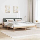  Okvir kreveta smeđe i tamnosivo 200 x 200 cm Masivna borovina | shoptok.hr