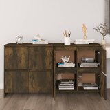 vidaXL komoda 2 kosa dimljeni hrast 70x41x75 cm iverna plošča Cene