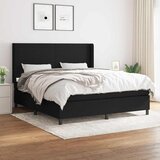  Krevet s oprugama i madracem crni 180x200 cm od tkanine | shoptok.hr