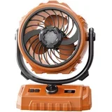 Oscilirajoči prenosni ventilator 6000mAh z LED in polnjenjem Orange, (5000286487)