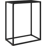  Konzolni stol crni 60 x 35 x 75 cm od kaljenog stakla | Eponuda.com