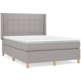 Maison Chic Box spring posteljni - Vzmetna postelja z vzmetnico svetlo siv 140x190 cm blago SL13681, (21902205) | Shoptok.si