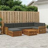  Set vanjskih sofa 7 kom. Prirodna i antracit | shoptok.hr