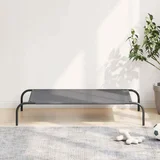 vidaXL dvignjena pasja postelja siva 110x65x20 cm Oxford tkanina jeklo