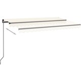 Tenda na ručno uvlačenje s LED svjetlima 400 x 350 cm krem | shoptok.hr