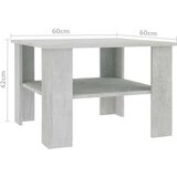  Stolić za kavu siva boja betona 60 x 60 x 42 cm od iverice | shoptok.hr