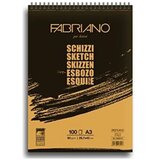  Schizzi, blok za skiciranje sa spiralom, A3, 90g, 100 lista, Fabriano Cene