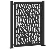  Vrtna vrata crna 100x125 cm dizajn s čeličnim tragovima | shoptok.hr