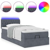 vidaXL otomanski okvir kreveta s madraca tamnosivi 80x200cm baršunasti | shoptok.hr