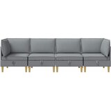 Modularni set sofe sa skladištem 4 pcs Svjetlosiva Tkanina | Shoptok.si