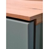Voleo VISEČA OMARA ZA ČEVLJE žajbljevo zelena, hrast artisan | Shoptok.si