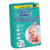 Evy Baby pelene za bebe jumbo 3 midi 5 - 9kg, 64kom, 3u1 j A054568 Cene