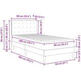  Okvir kreveta s madracem Tamno siva 90 x 200 cm tkanina - Tamno siva 90 x 200 cm | shoptok.hr