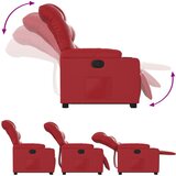  Naslonjač na podizanje od umjetne kože crveni | shoptok.hr