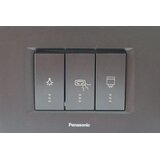Panasonic 3M crni horizontalni kupatilski indikator sa indik. WT9(WVTT30025BL)-EU2 Thea Modular | Eponuda.com