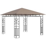 vidaXL Paviljon z mrežo proti komarjem 3x3x2,73 m taupe 180 g/m² | Shoptok.si