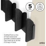 Umbra Mat črn jeklen stenski obešalnik 43 cm Saloon – | Shoptok.si
