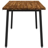  140 x 80 x 75 cm Čvrsto drvo akacije Prirodna i crna Pravokutni - Prirodna i crna 140 x 80 x 75 cm Četvrtasto | shoptok.hr