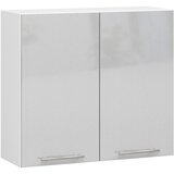 AKORD VISIČNI KUHINJSKI KABINET OLIVIA V 80cm BELO-METALIK SJAJ H720, (21713662) | Shoptok.si