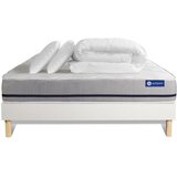 ACTISOM Kompletni paket za posteljo - Vzmetnica 140x190 cm + Vzmetni boksi z letvami (v kompletu) + 2 vzglavnika + Prevleka - Actimemo Soft, (21613446) | Shoptok.si