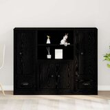  Visoki ormar Crna hrastovina 132x35 5x103 5 cm Konstruirano drvo | shoptok.hr
