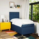  Krevet s oprugama i madracem plavi 100 x 200 cm od tkanine | shoptok.hr