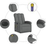  Električni masažni naslonjač tamnosivi od tkanine | shoptok.hr