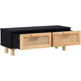  Stolić za kavu crni 80x40x30 cm konstruirano drvo i borovina | Eponuda.com