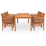  7-dijelni vrtni blagovaonski set s jastucima bagremovo drvo | shoptok.hr