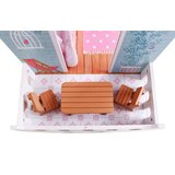  Kućica za lutke Wood na 3 kata (124 cm) + dodaci - roza | shoptok.hr