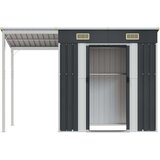 vidaXL Vrtna lopa z nadstreškom antracitna 277x110,5x181 cm jeklo | Shoptok.si
