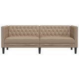  Chesterfield sofa za 3 osobe, cappuccino, umjetna koža | shoptok.hr