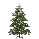 vidaXL Umjetno božićno drvce s nogom s 150 LED dioda Zelena 150 cm PVC | shoptok.hr