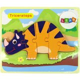 Wooden Puzzle Dinosaurs Triceratops Ankylosaurus Orange  Wooden Puzzle Dinosaurs Triceratops Ankylosaurus Orange Slike
