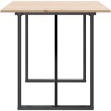 vidaXL jedilna miza o okvir 140x80x75 cm trdna borovina lito železo | Shoptok.si