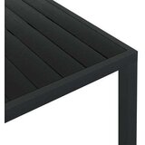  Vrtni stol crni 150 x 90 x 74 cm aluminijum i WPC | shoptok.hr