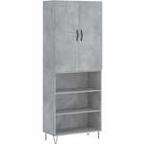  Visoka komoda siva betona 69 5x34x180 cm od konstruiranog drva | shoptok.hr