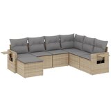 Maison Chic Seti vrtnega pohištva - Vrtna garnitura - Vrtni pohištvo set 7-delna z blazinami bež poli ratan, (21804081) | Shoptok.si