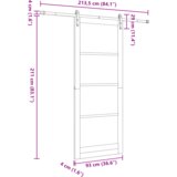 vidaXL drsna vrata z opremo 'ORKDAL'93x232 cm | Shoptok.si