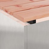  Vrtna klupa Srebrno 60 x 40 x 43 cm Nehrđajući čelik | shoptok.hr