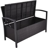 Garden Pleasure Crna vrtna klupa od umjetnog ratana Ferrara - | shoptok.hr
